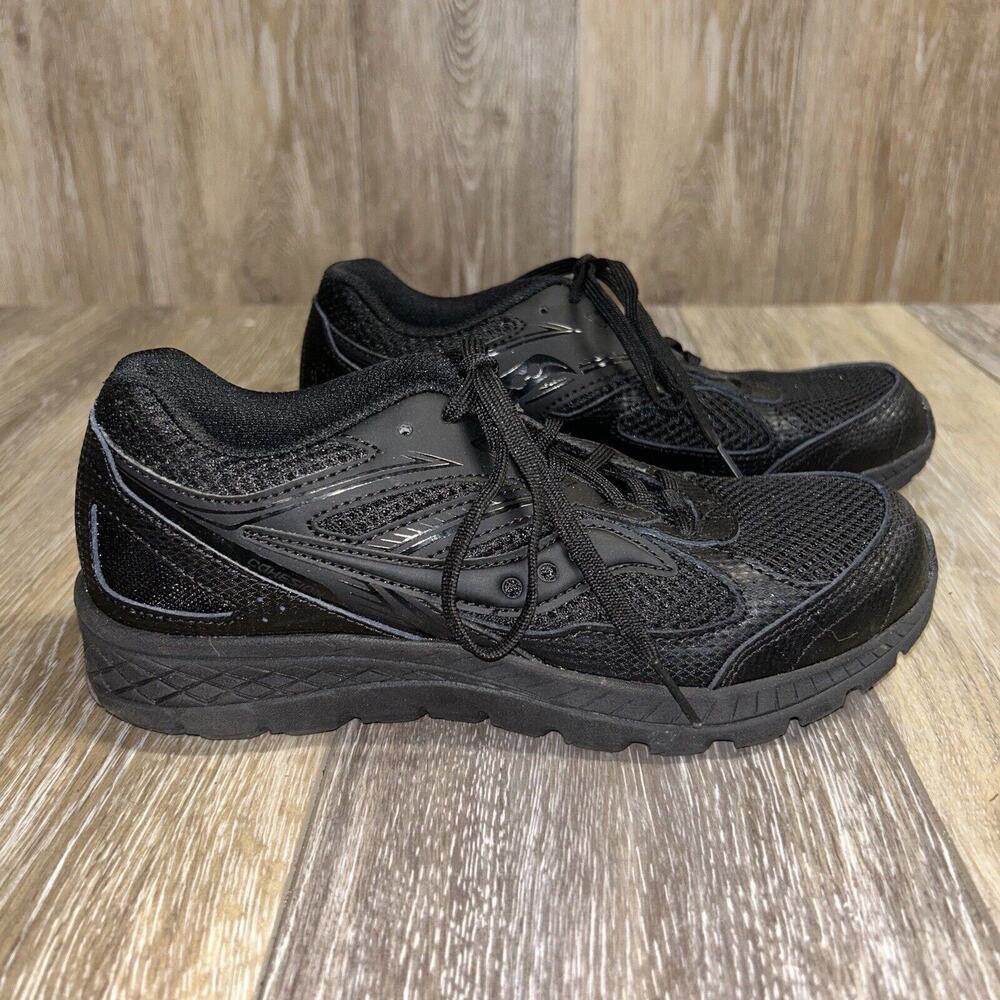 NEW Saucony Cohesion 14 SK265086 Black Athletic Youth US Size 4 Sneaker Shoes